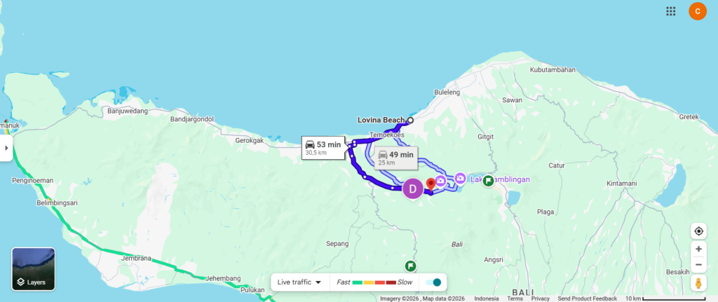 taxi lovina to munduk